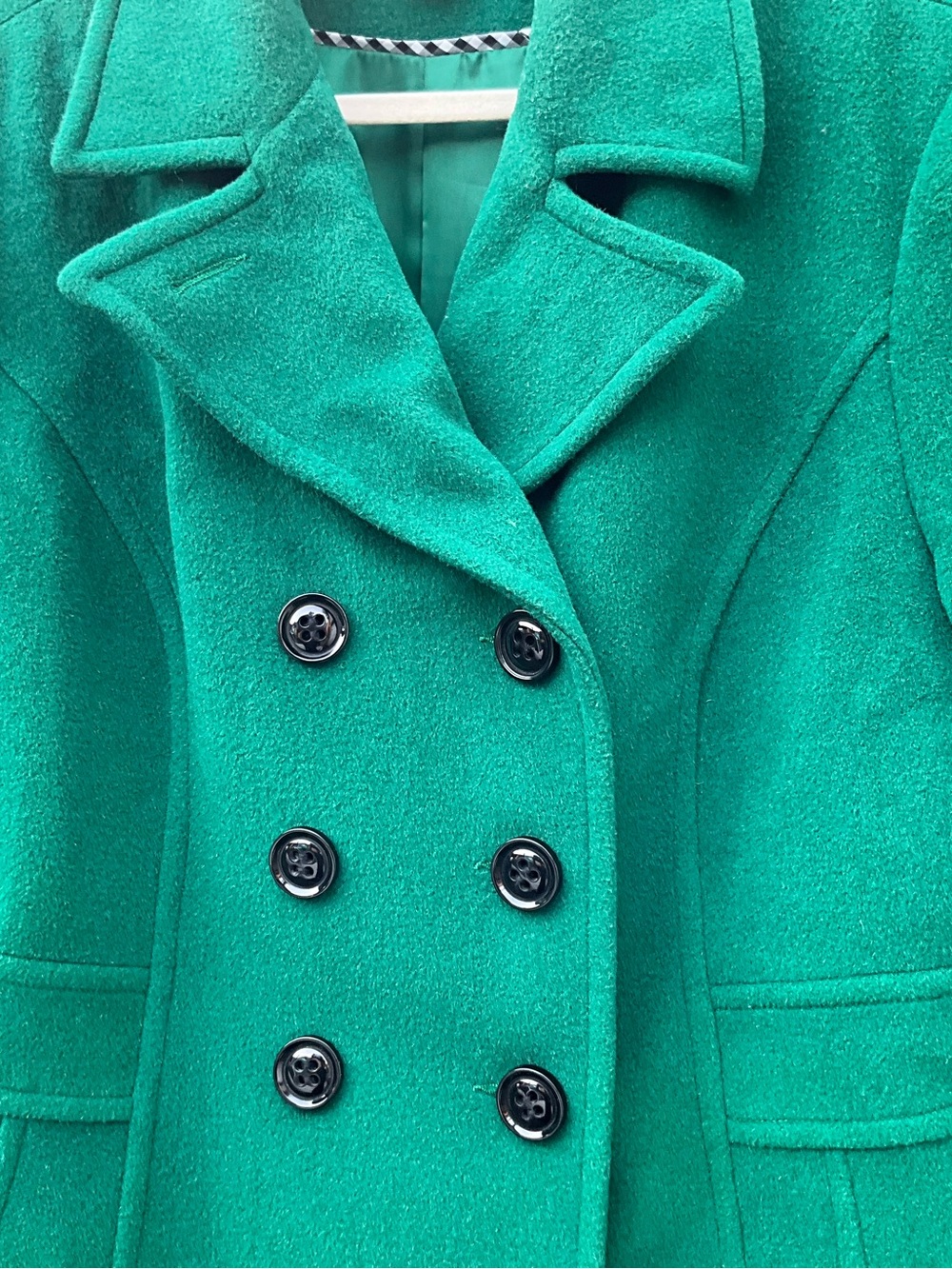 St. John's Bay Green Wool Cashmere Blend Peacoat Double Breasted XL - Picture 5 of 12